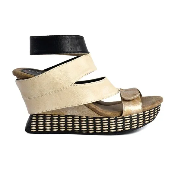 Raina - Cream flips to Black - Modzori 4 Way Reversible Sandal - Picture 7 of 14